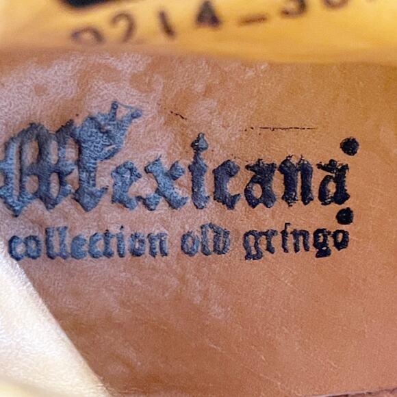 Old Gringo Mexicana Black Leather Celine Studded Western Biker Ankle Bootie sz 7 - Picture 10 of 11